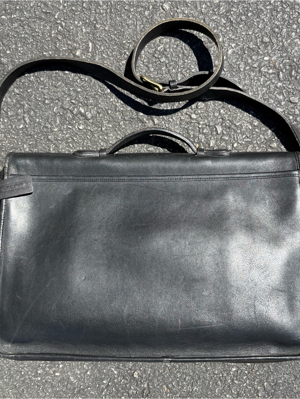 Vintage 90s Coach Lexington Briefcase Black Leather Bag Messenger USA Classic - Picture 4 of 16